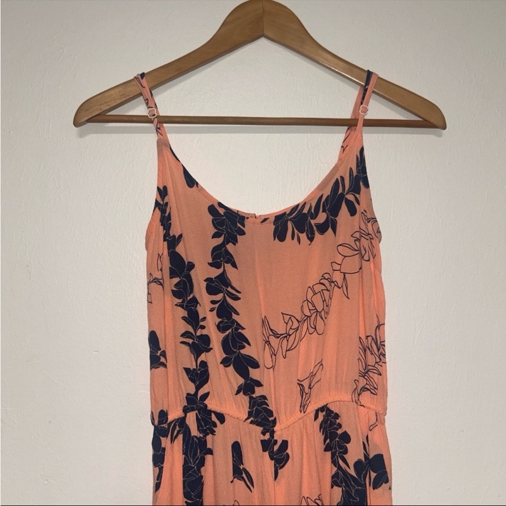 ✨SALE Ava Sky Fighting Eel Floral Lei Jumpsuit XS Women Guava Plumeria - Picture 4 of 7